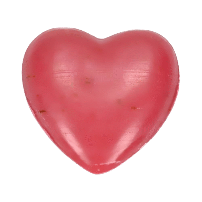 Saling Schafmilchseife Herz rot mit Rosenblütenblättern 65g