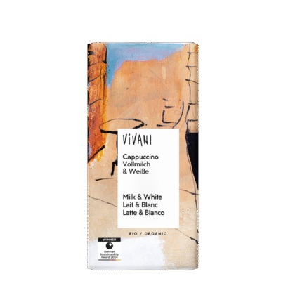 Vivani Cappuccino Vollmilch & Weiße Schokolade 100g