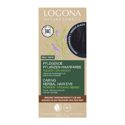 Logona Pflegende Pflanzen-Haarfarbe Pulver 12 Indigoschwarz 100g