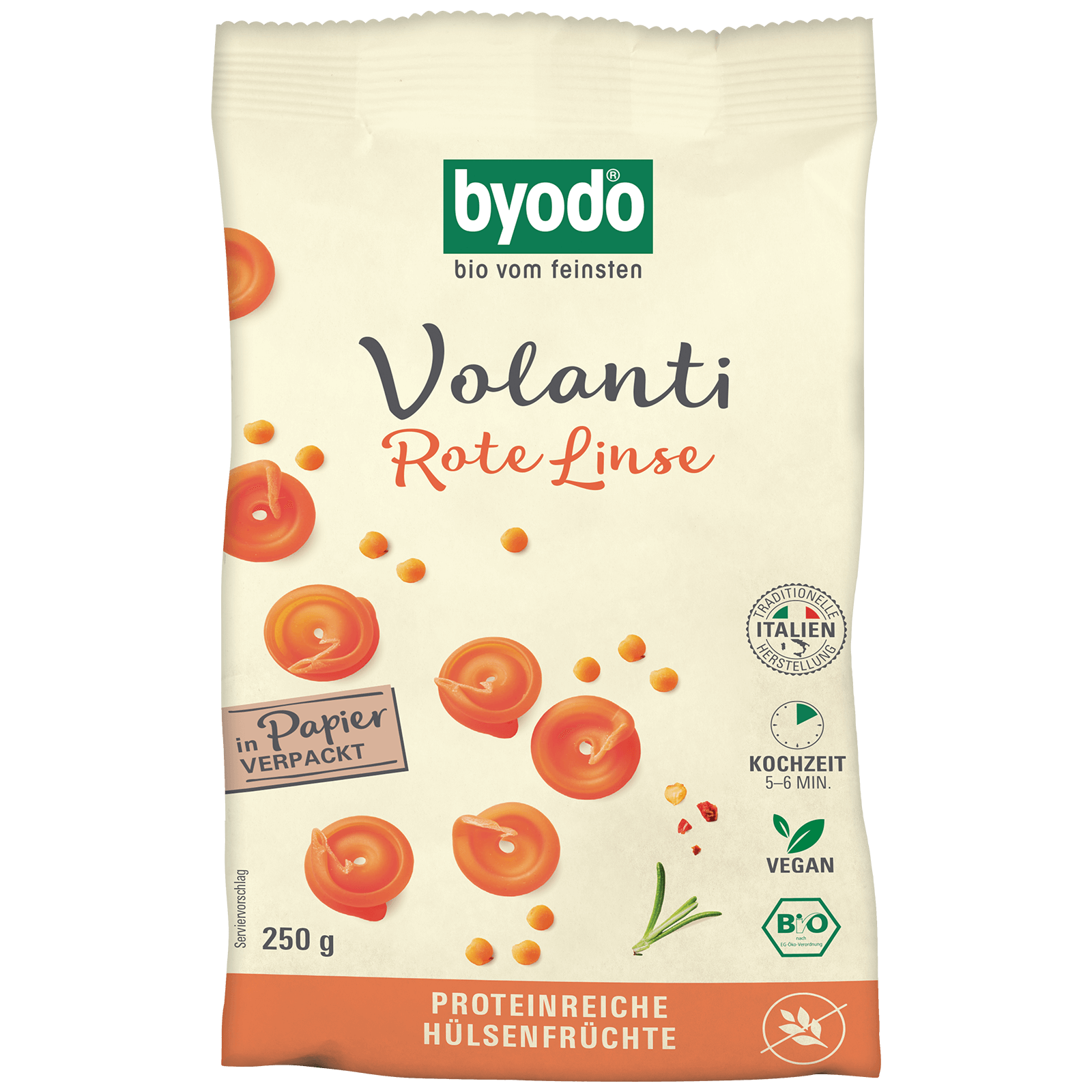 Byodo Rote Linsen Volanti glutenfrei 250g