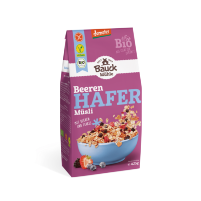 Bauck Hafer Müsli Beeren Demeter glutenfrei 425g