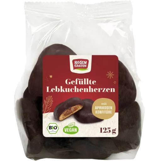 Rosengarten Lebkuchen Herzen gefüllt 125g