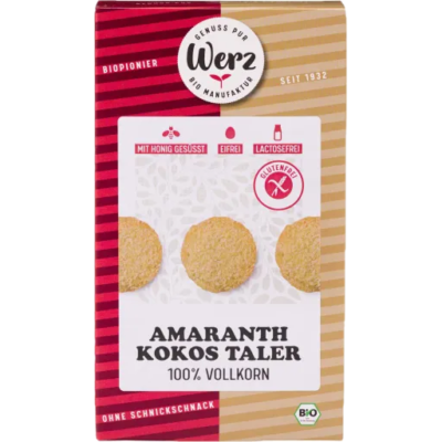 Werz Amaranth Kokos Taler glutenfrei 125g
