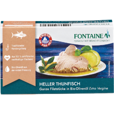 Fontaine Heller Thunfisch ganze Filetstücke in Olivenöl 120g