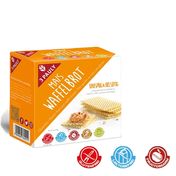 3Pauly Mais Waffelbrot Glutenfrei 100g