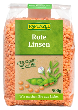 Rapunzel Linsen rot 500g