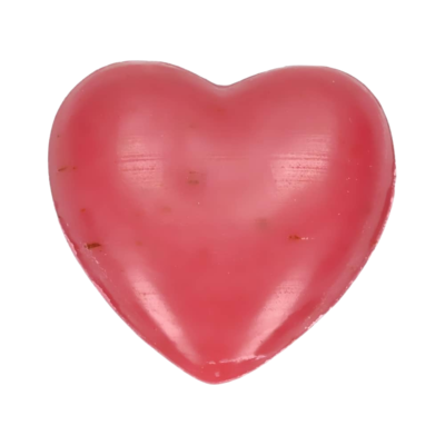 Saling Schafmilchseife Herz rot mit Rosenblütenblättern 65g