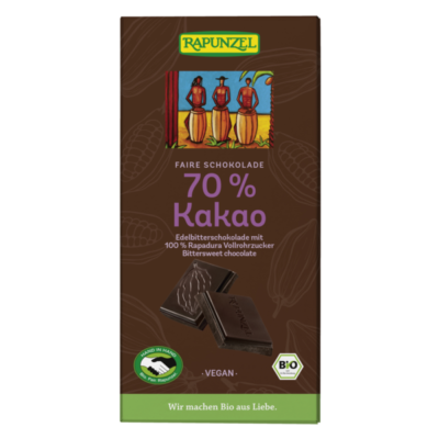 Rapunzel Edelbitter Schokolade 70% Kakao 80g