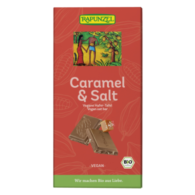 Rapunzel Caramel & Salt vegane Hafer-Tafel Schokolage 100g
