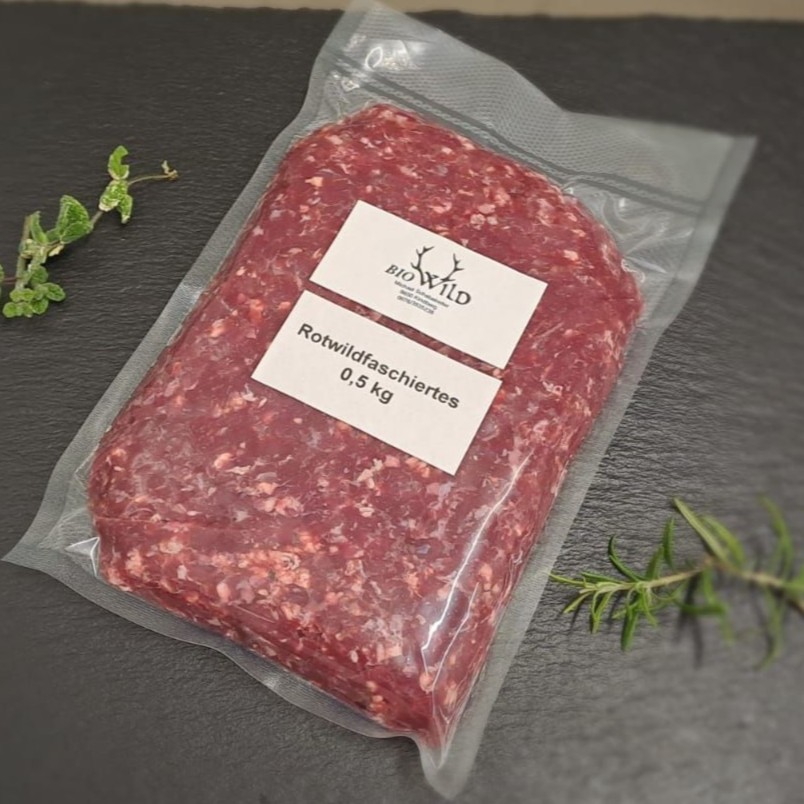 BioWild Rotwildfaschiertes Tiefgefroren 0,5Kg