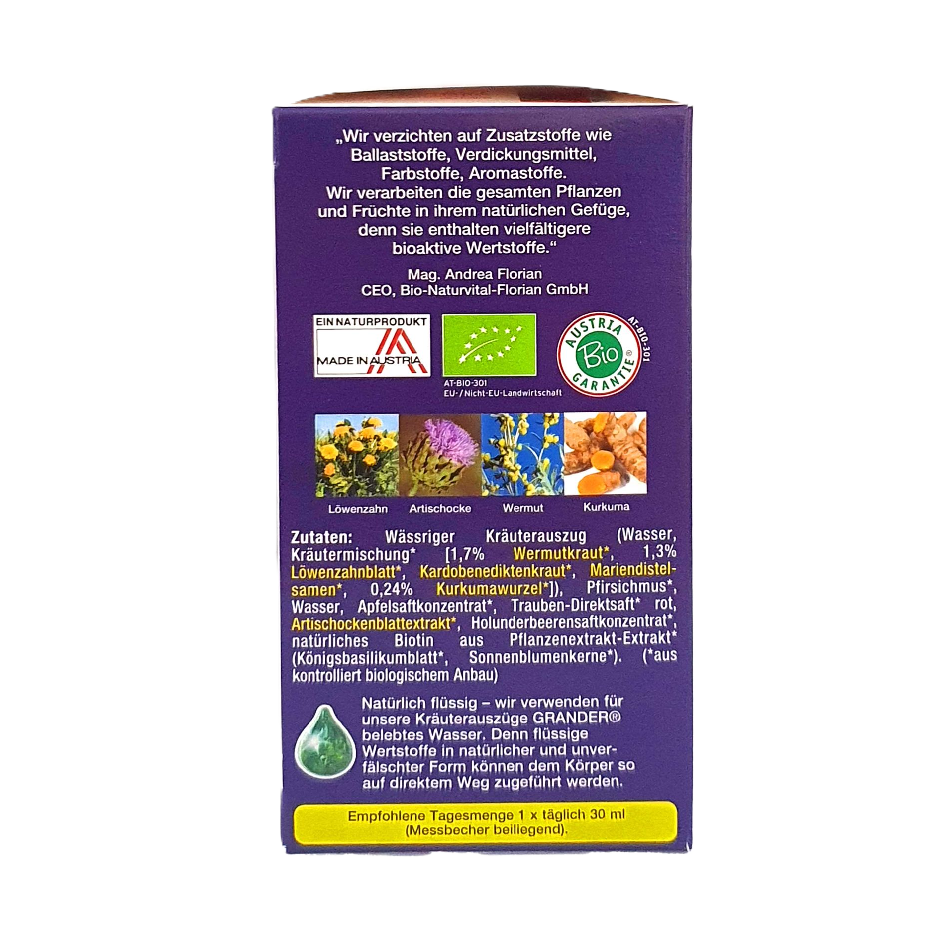 Naturvital Artischocken Bitter Kräuter Elixier Bio 330ml