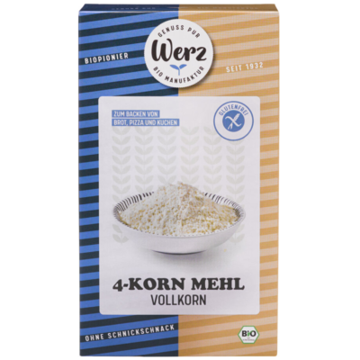 Werz 4 Korn Mehl Vollkorn Glutenfrei 1KG