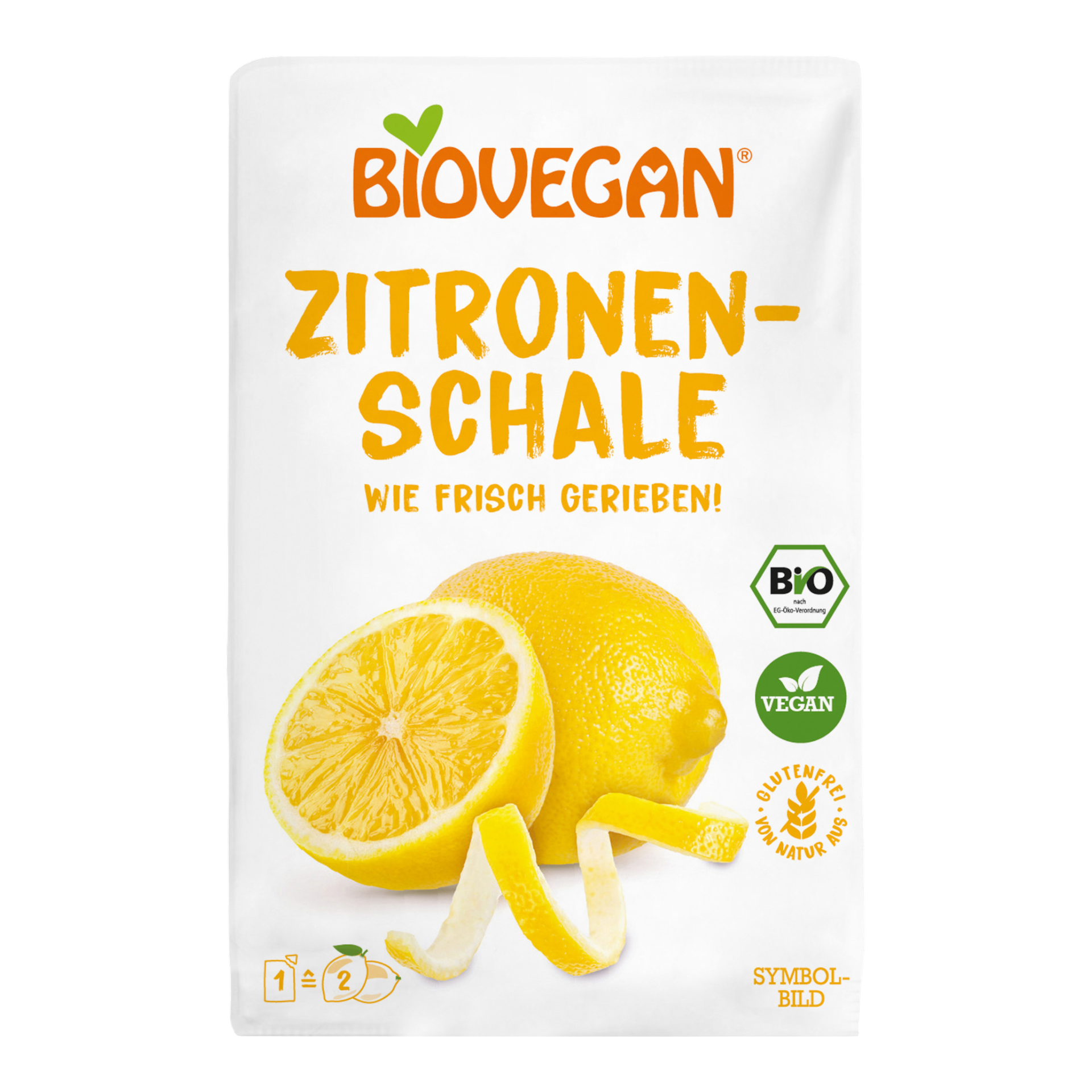 Biovegan Zitronenschale gerieben 9g