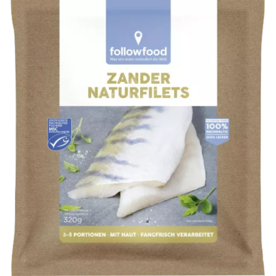 Followfood / Followfish TK Zanderfilets mit Haut 320g