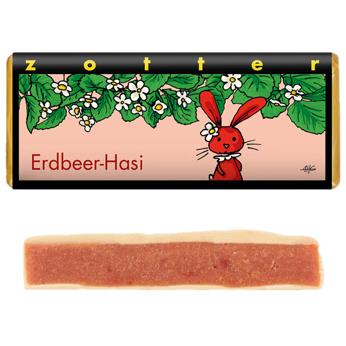 Zotter Schokolade Erdbeer Hasi 70g