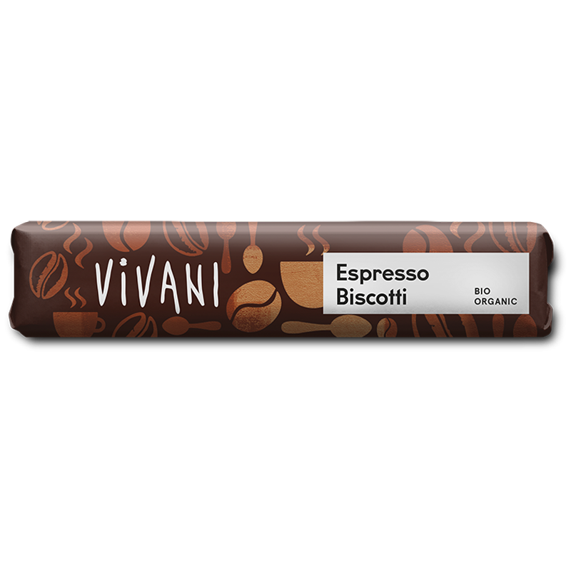 Vivani Espresso Biscotti Schokoriegel 40g