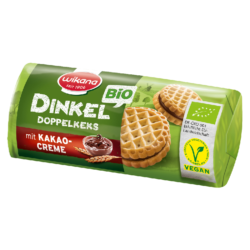 Wikana Bio Mini Dinkel Doppelkeks Kakaocreme 90g