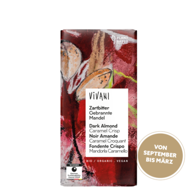 Vivani Tafel Zartbitter Gebrannte Mandel 80g