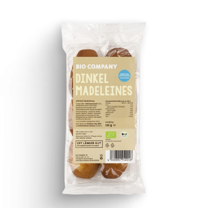 Biocompany Madeleines, Dinkel 135g