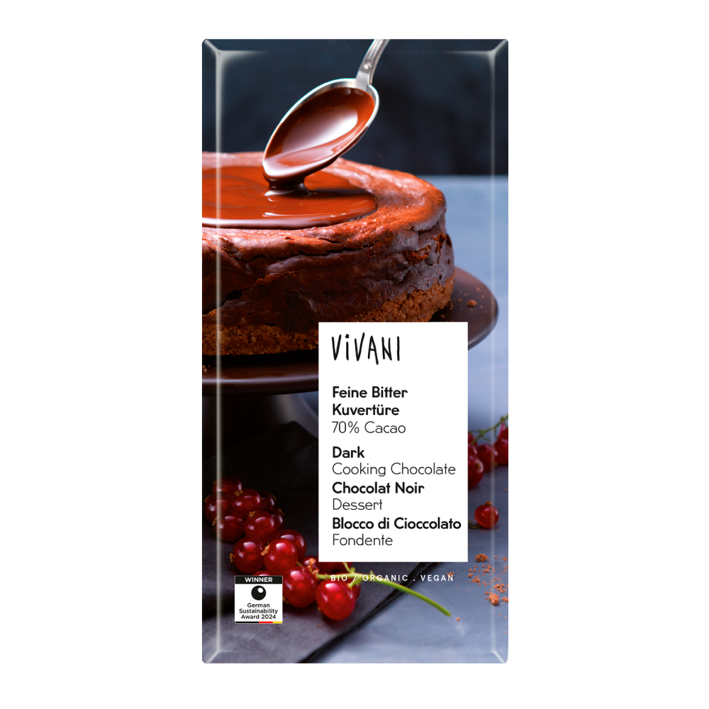 Vivani Feine Bitter Kuvertüre 70% vegan 150g