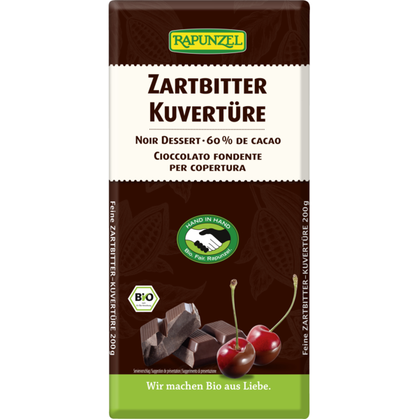 Rapunzel Zartbitter Kuvertüre 200g
