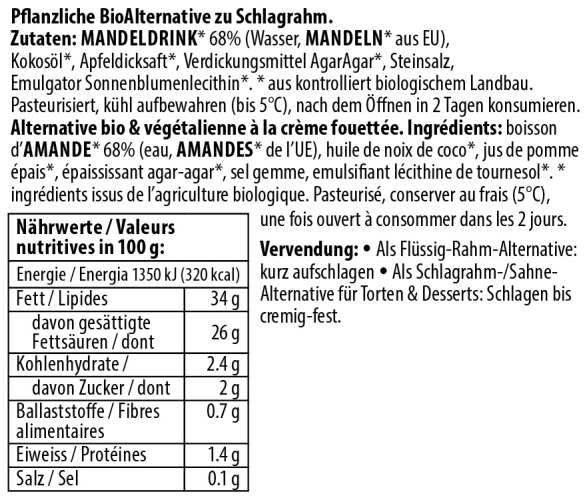 Soyana Mandel-Schlagcreme vegan 250g
