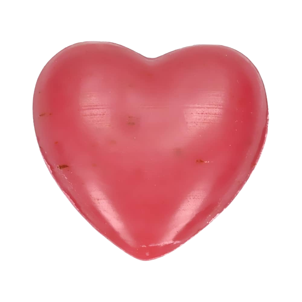 Saling Schafmilchseife Herz rot mit Rosenblütenblättern 65g