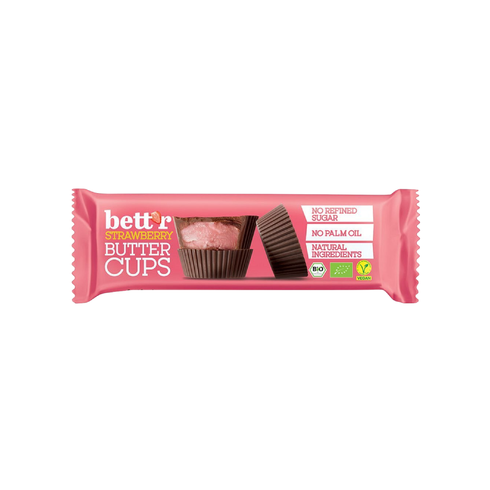 Bett'r Strawberry Nut Butter Cups 39g