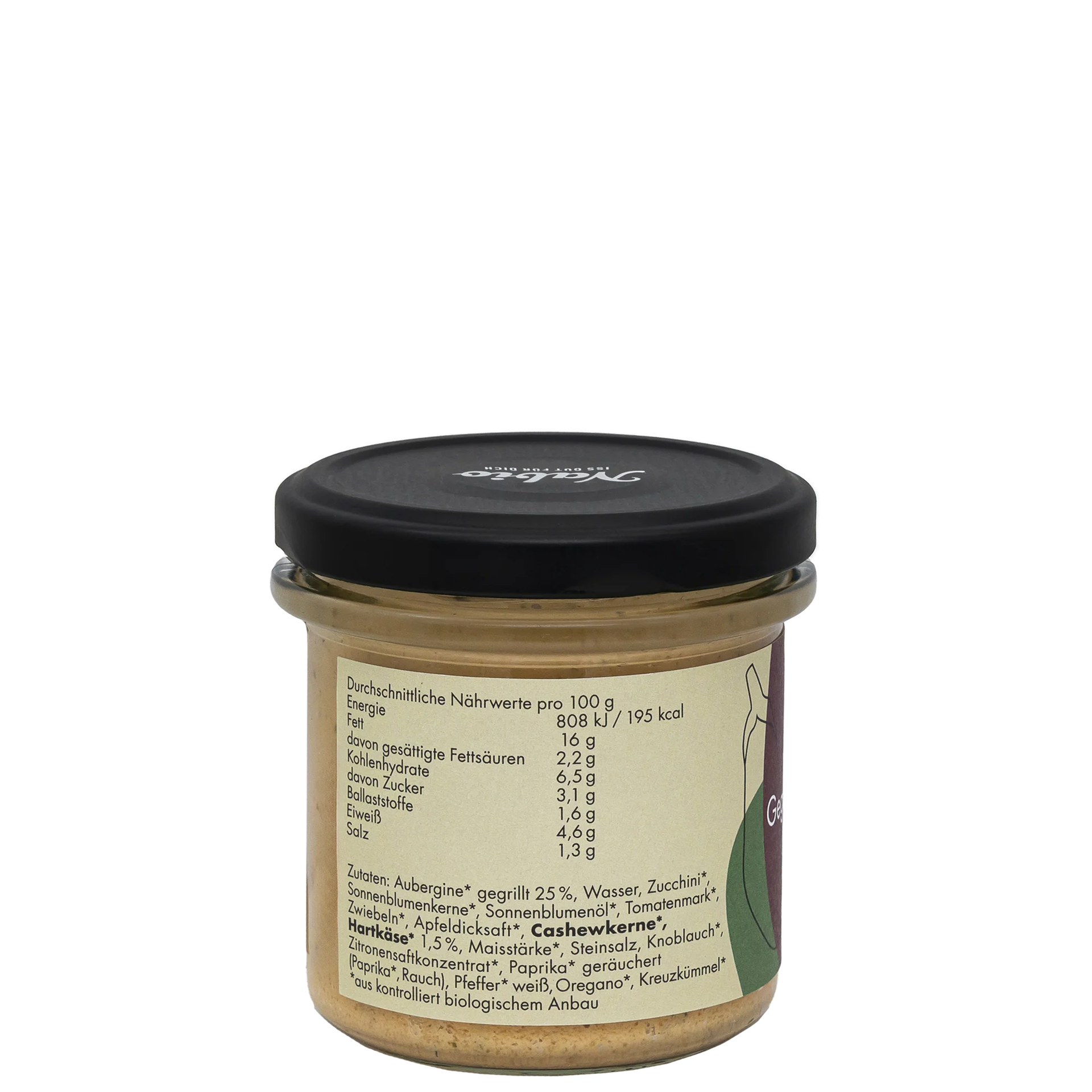 Nabio Aufstrich Gegrillte Aubergine Bergkäse 135g