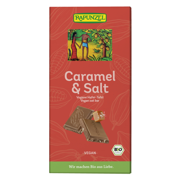 Rapunzel Caramel & Salt vegane Hafer-Tafel Schokolage 100g