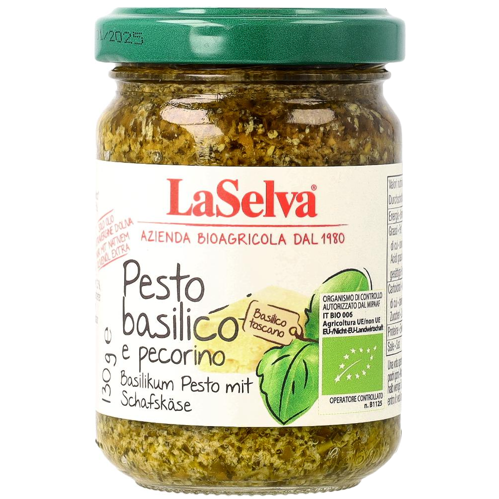 LaSelva Pesto Basilikum mit Schafskäse 130g