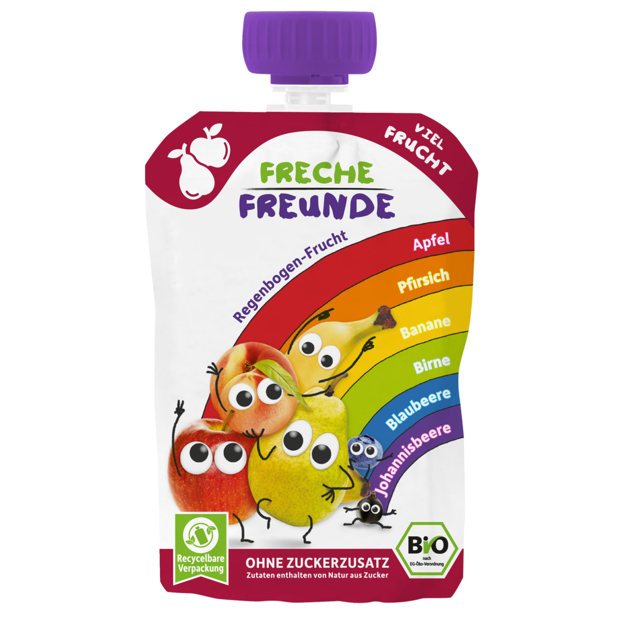Freche Freunde Quetschie Regenbogen Frucht 100g