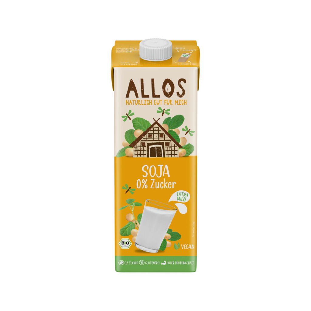 Allos Soja Drink naturell ungesüßt 1l