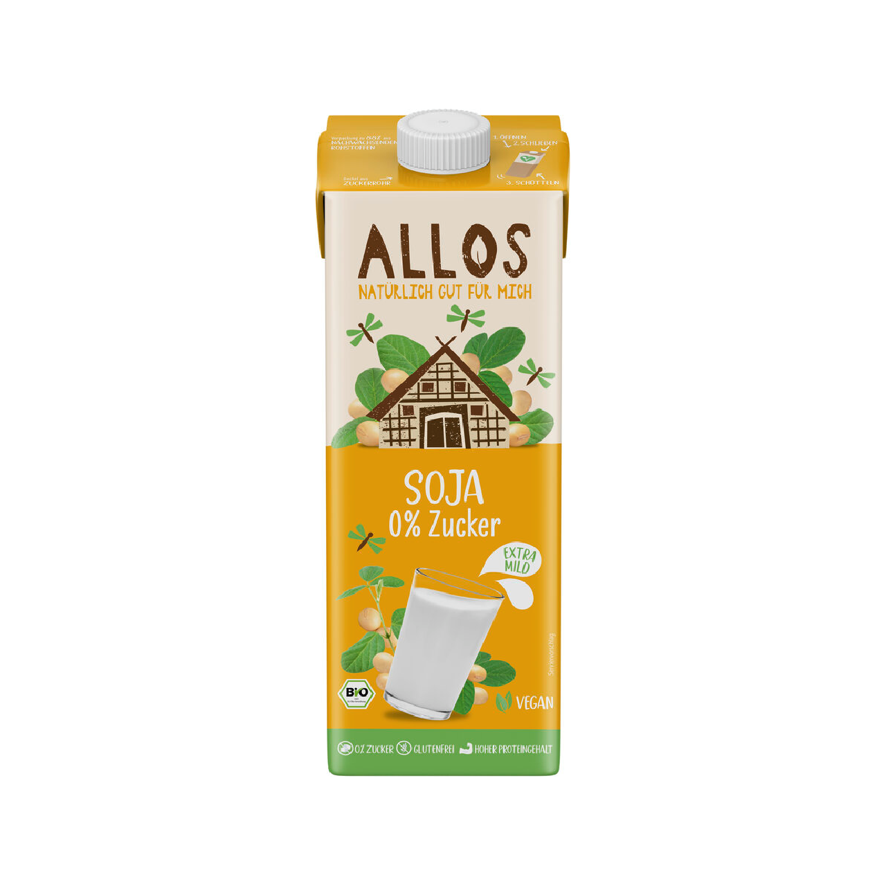 Allos Soja Drink naturell ungesüßt 1l