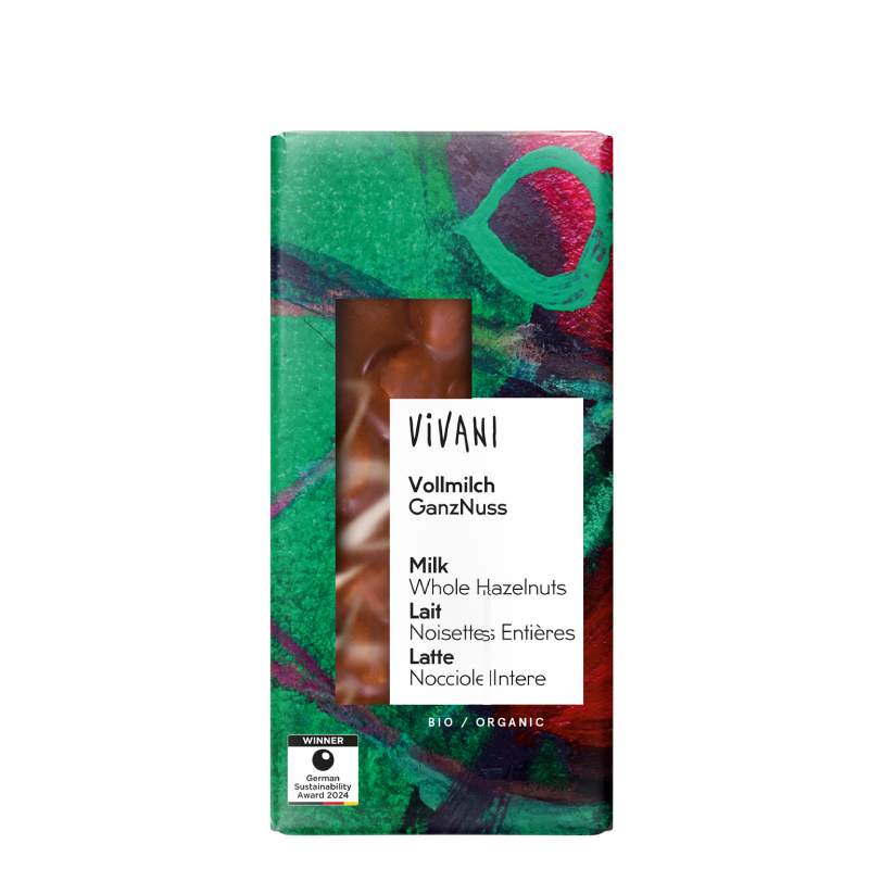 Vivani Vollmilch GanzNuss Schokolade 100g