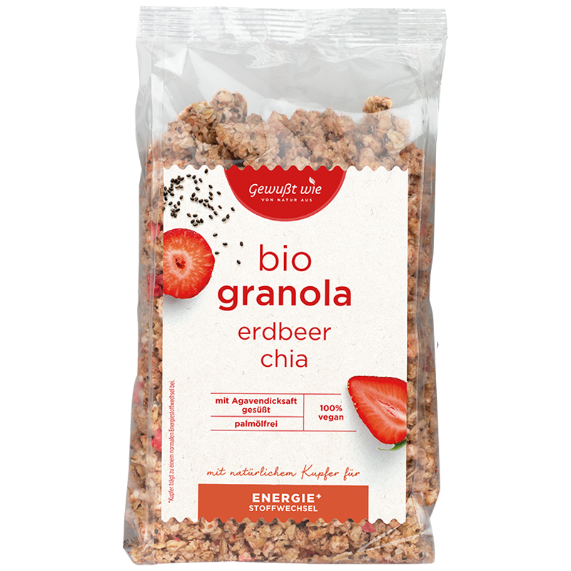 Gewußt Wie Granola Chia/Erdbeer 375g