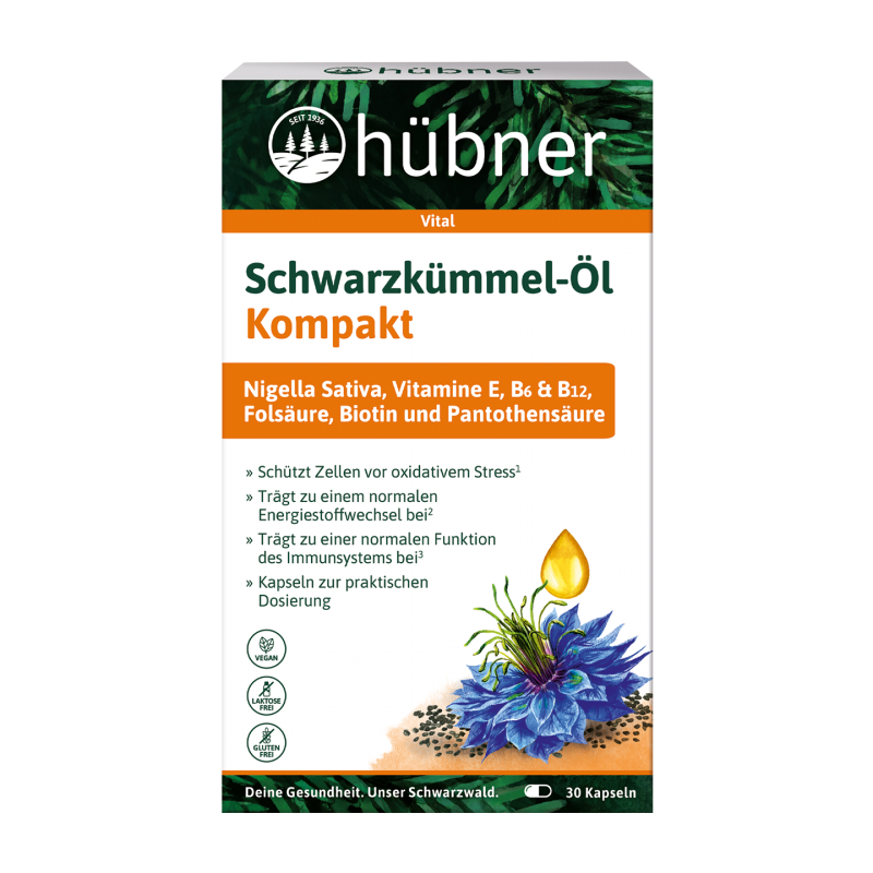 Hübner Schwarzkümmel Öl Kompakt Kapseln 90Stk