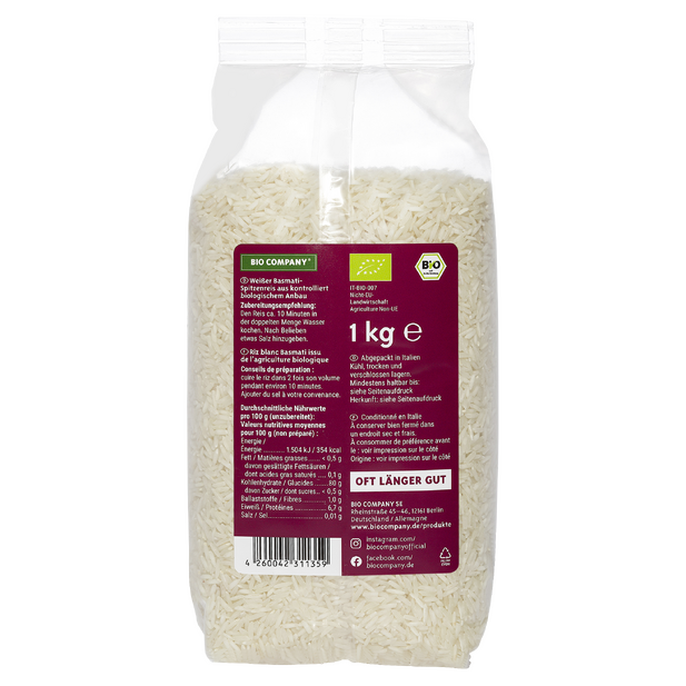 Biocompany Basmati Reis 1KG