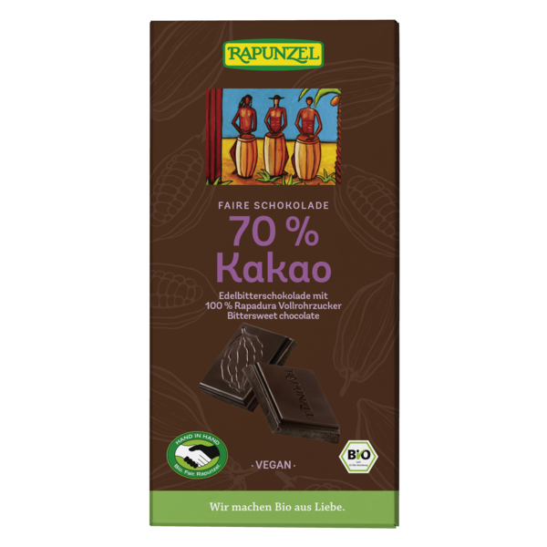 Rapunzel Edelbitter Schokolade 70% Kakao 80g