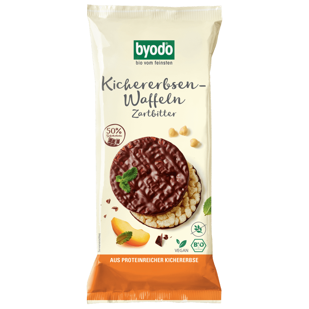 Byodo Kichererbsenwaffeln Zartbitter 65g