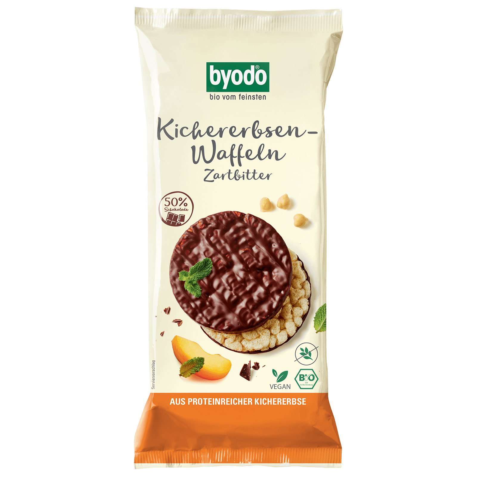 Byodo Kichererbsenwaffeln Zartbitter 65g