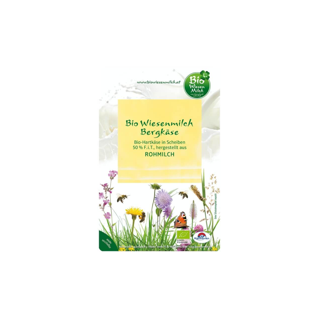BIO WIESENMILCH Bergkäse Scheiben 50% F.​i.​T.​ 100 g